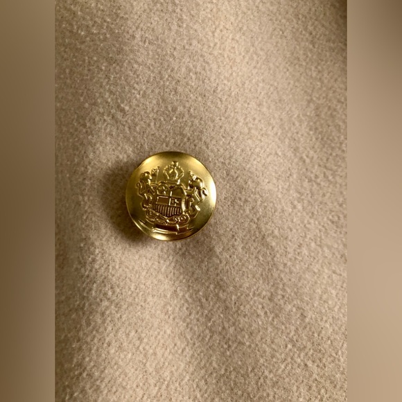 Banana Republic Double Breasted Coat Blazer Cream Gold Buttons Size XS - Picture 3 of 9